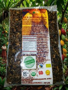 Cacao Nibs Raw, orgánico 500 gr. Peru